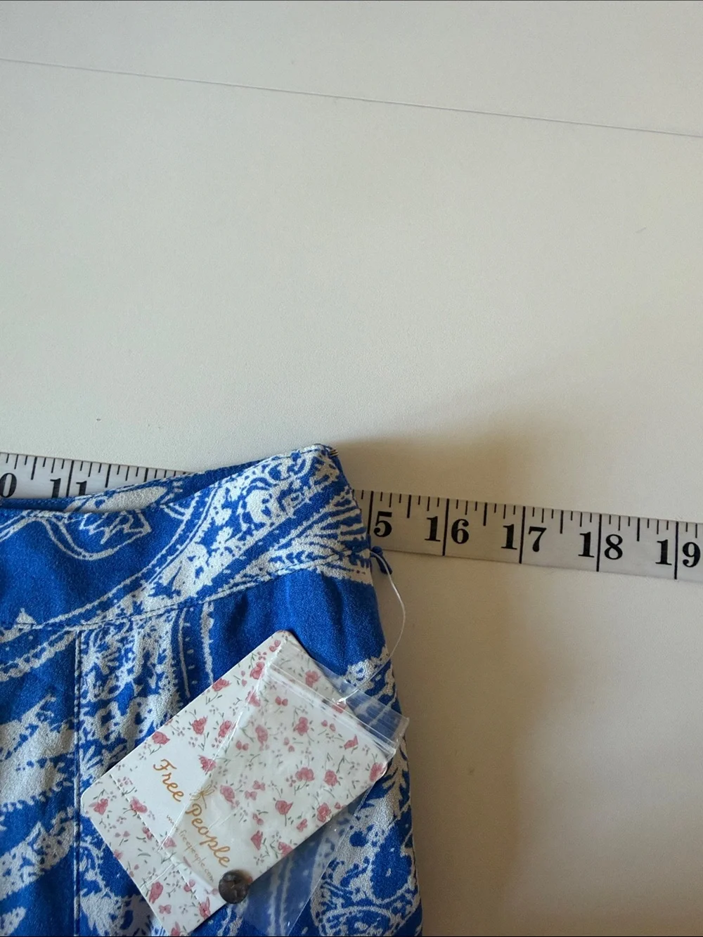 NWT Free People Smooth Sailing Blue Paisley Maxi Skirt (10) Coastal Beach Party